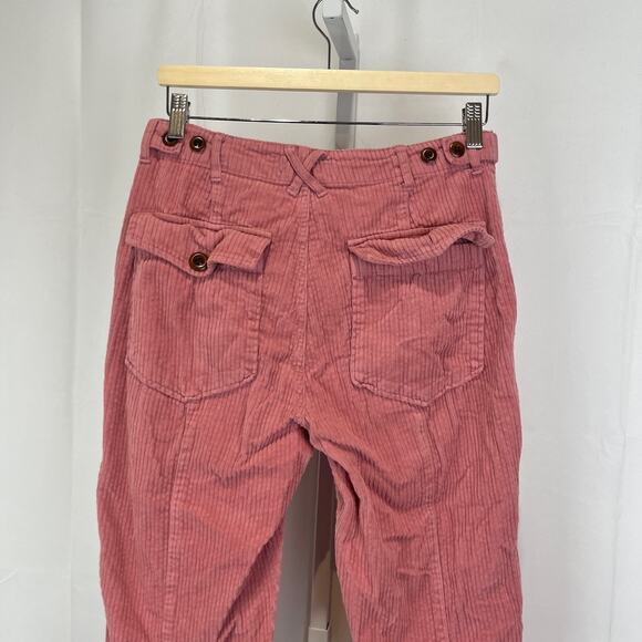 ALEX MILL Neil Cotton Corduroy Utility Crop Pants Cotton Dusty Rose Pink Size 6 - Picture 7 of 10